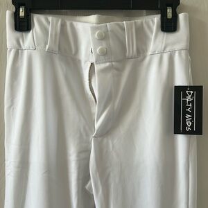 NWT Dirty Mids white baseball pants